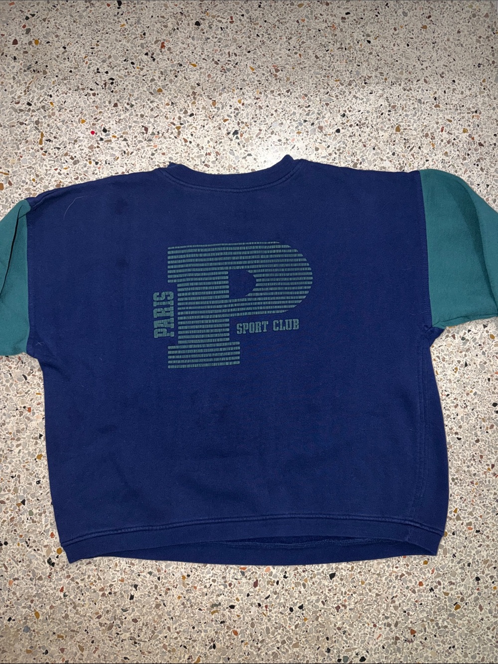 90’s Y2K Paris Sport Club navy green sweatshirt L large